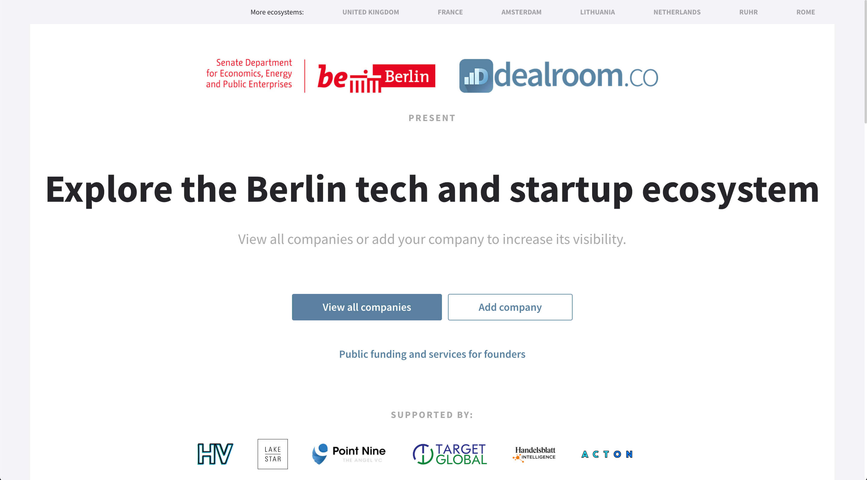 Berlin Startup Map