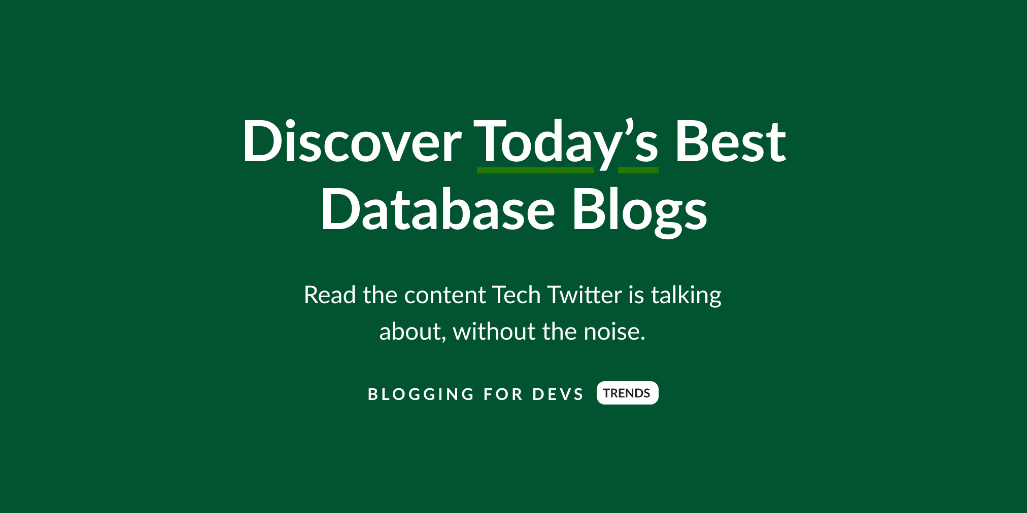 Best Database blogs